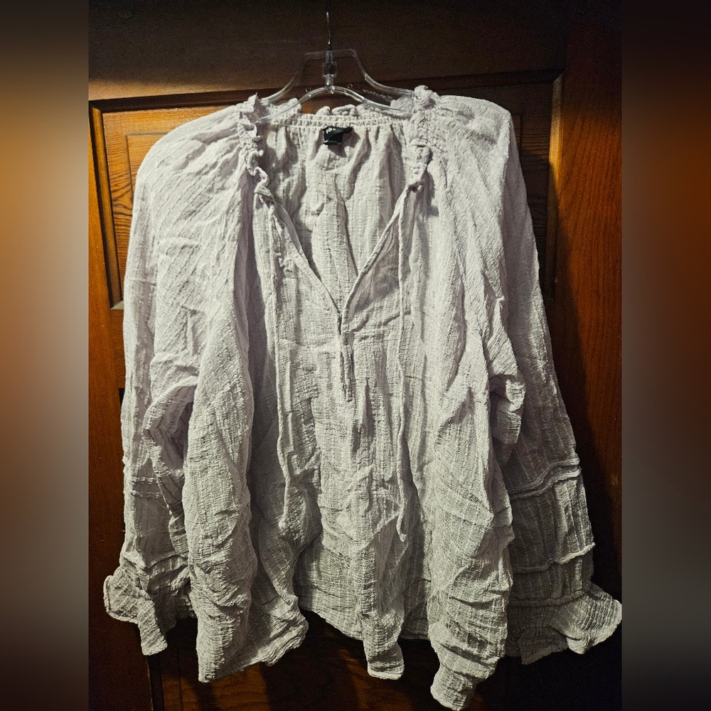 Torrid Light Purple Textured Lightweight Blouse